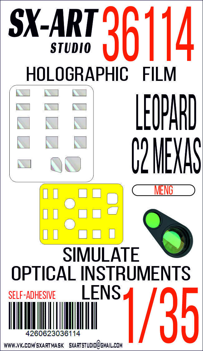 Имитация смотровых приборов 1/35 Leopard C2 Mexas (Meng)