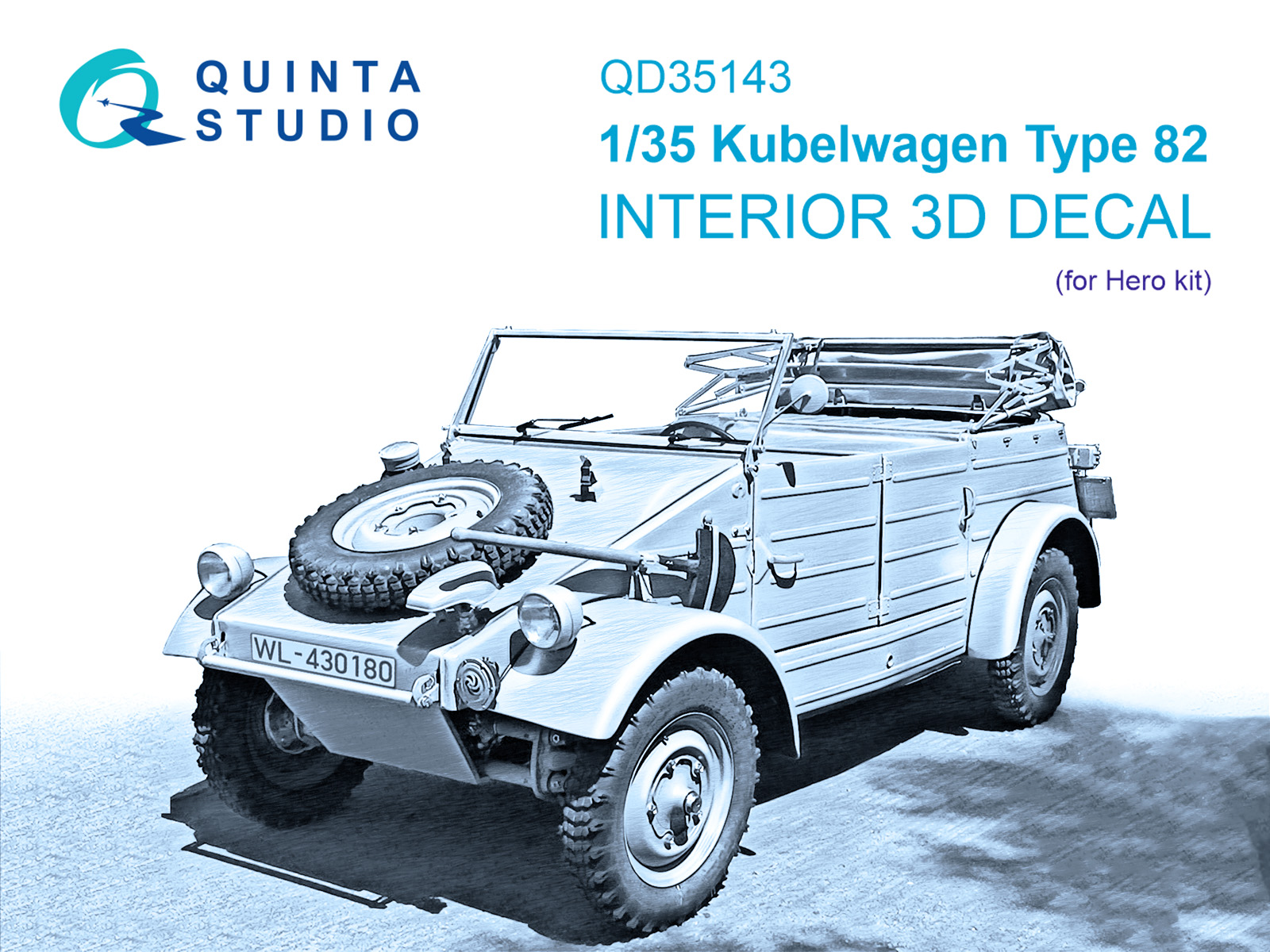 3D Декаль интерьера кабины Kubelwagen Type 82 (Hero)