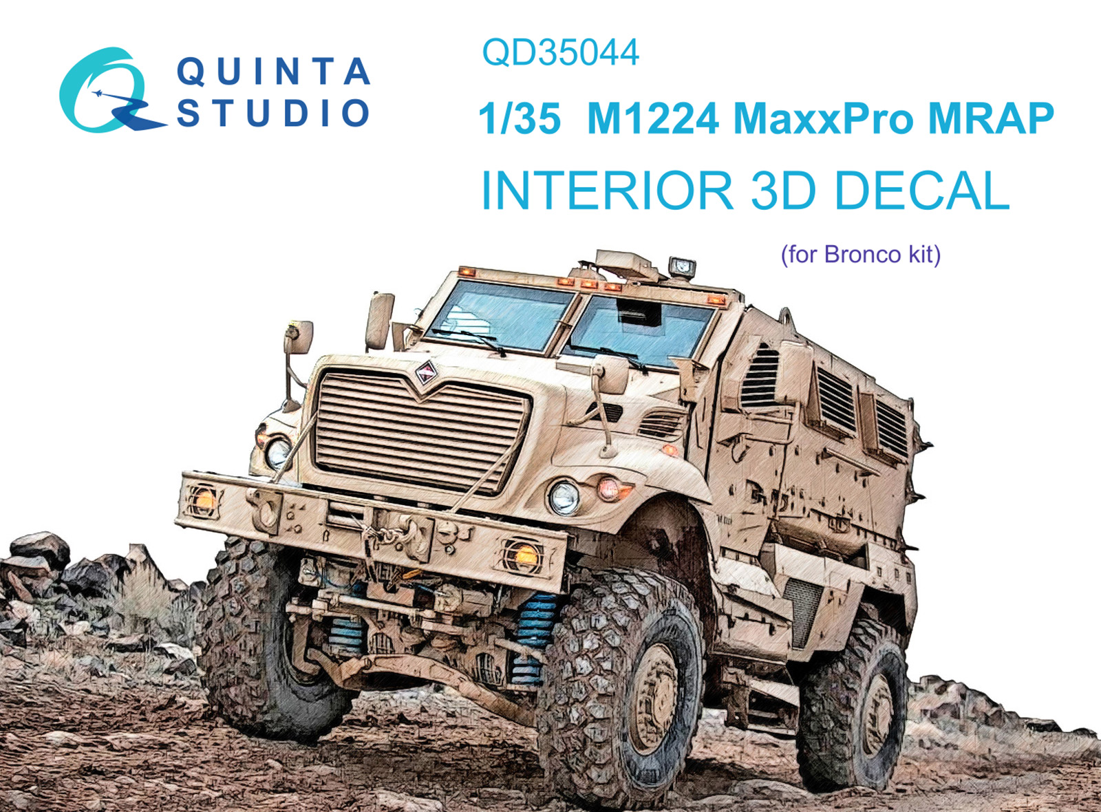 3D Декаль интерьера кабины M1224 MaxxPro MRAP (Bronco)