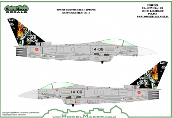 Декаль 1/72 Spanish Eurofighter EF-2000A Typhoon NATO Tiger Meet 2016 (Model Maker Decals)