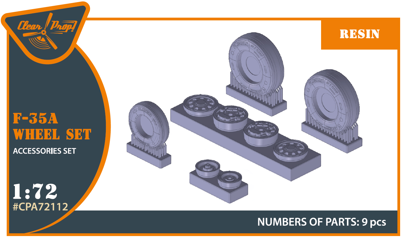 Дополнения из смолы 1/72 Lockheed-Martin F-35A Lightning II weighted wheel set