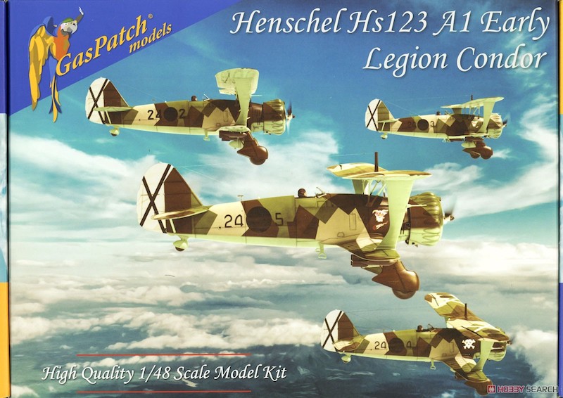 Сборная модель 1/48 Henschel Hs-123A-1 Spanish Civil War Condor Legion (GasPatch Models)