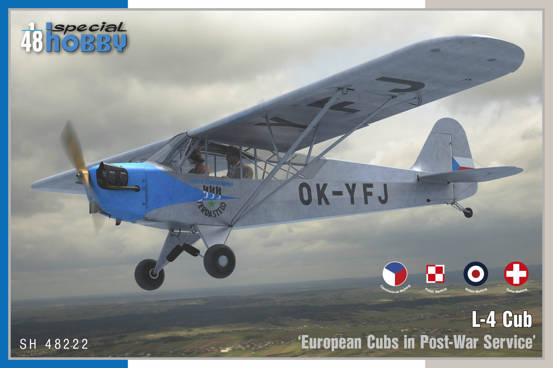 Сборная модель 1/48 L-4 Cub 'European Cubs in Post-War Service' (Special Hobby)