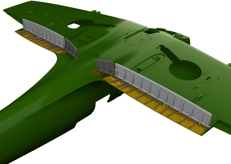 Дополнения из смолы 1/48 Закрылки Supermarine Spitfire Mk.IX (для модели Eduard)