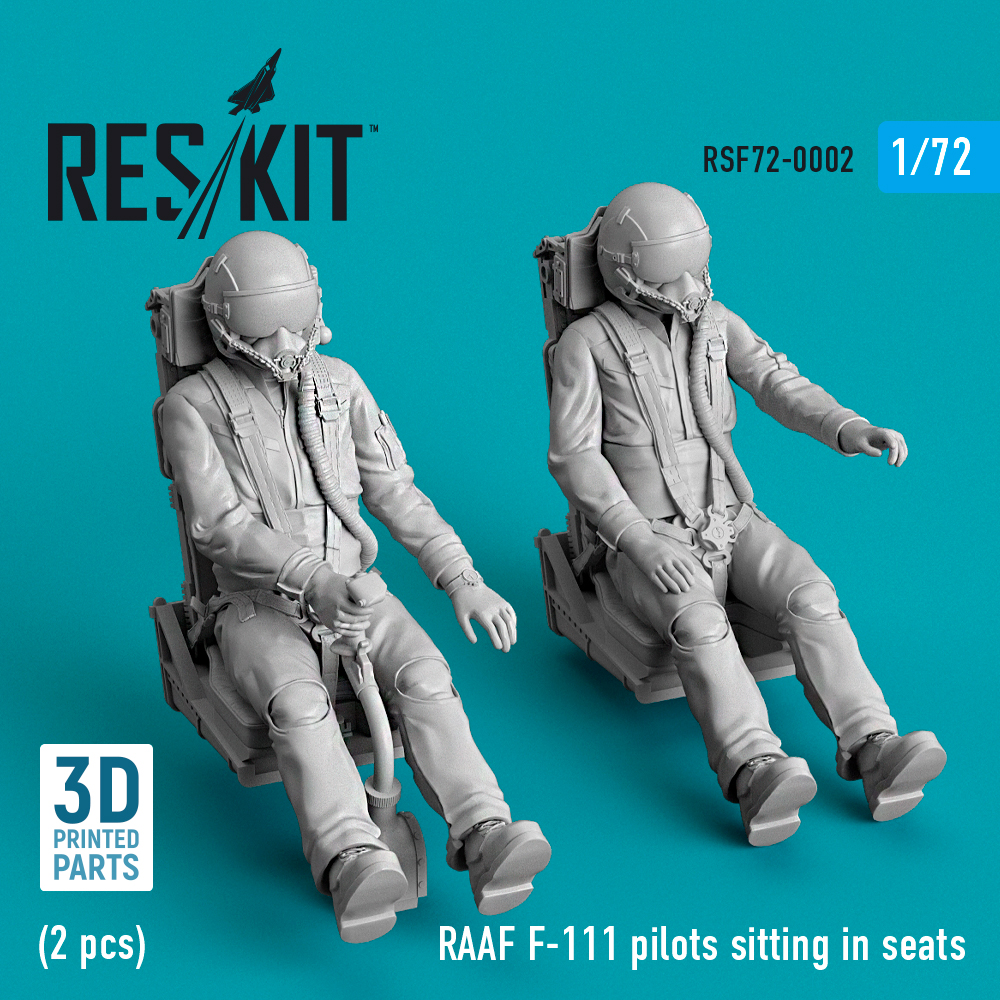 Дополнения из смолы 1/72 RAAF F-111 pilots sitting in seats (2 pcs) (ResKit)