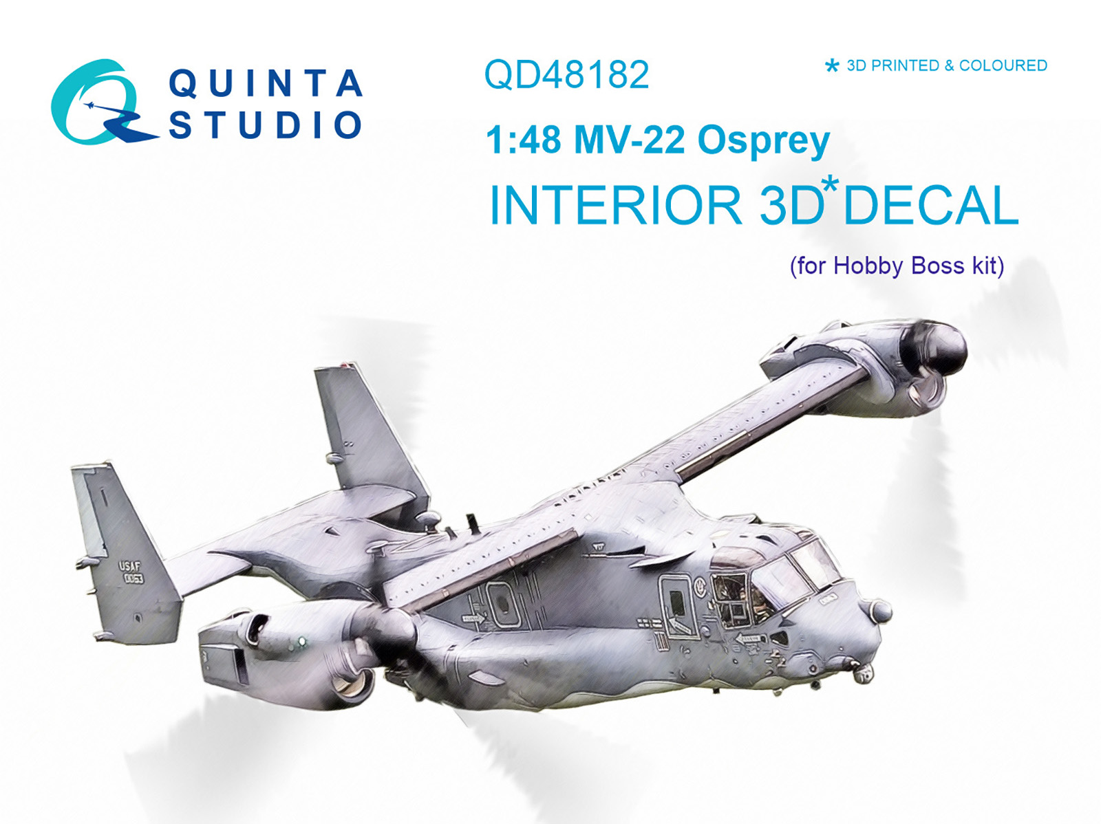 3D Декаль интерьера кабины MV-22 Osprey (для модели HobbyBoss)