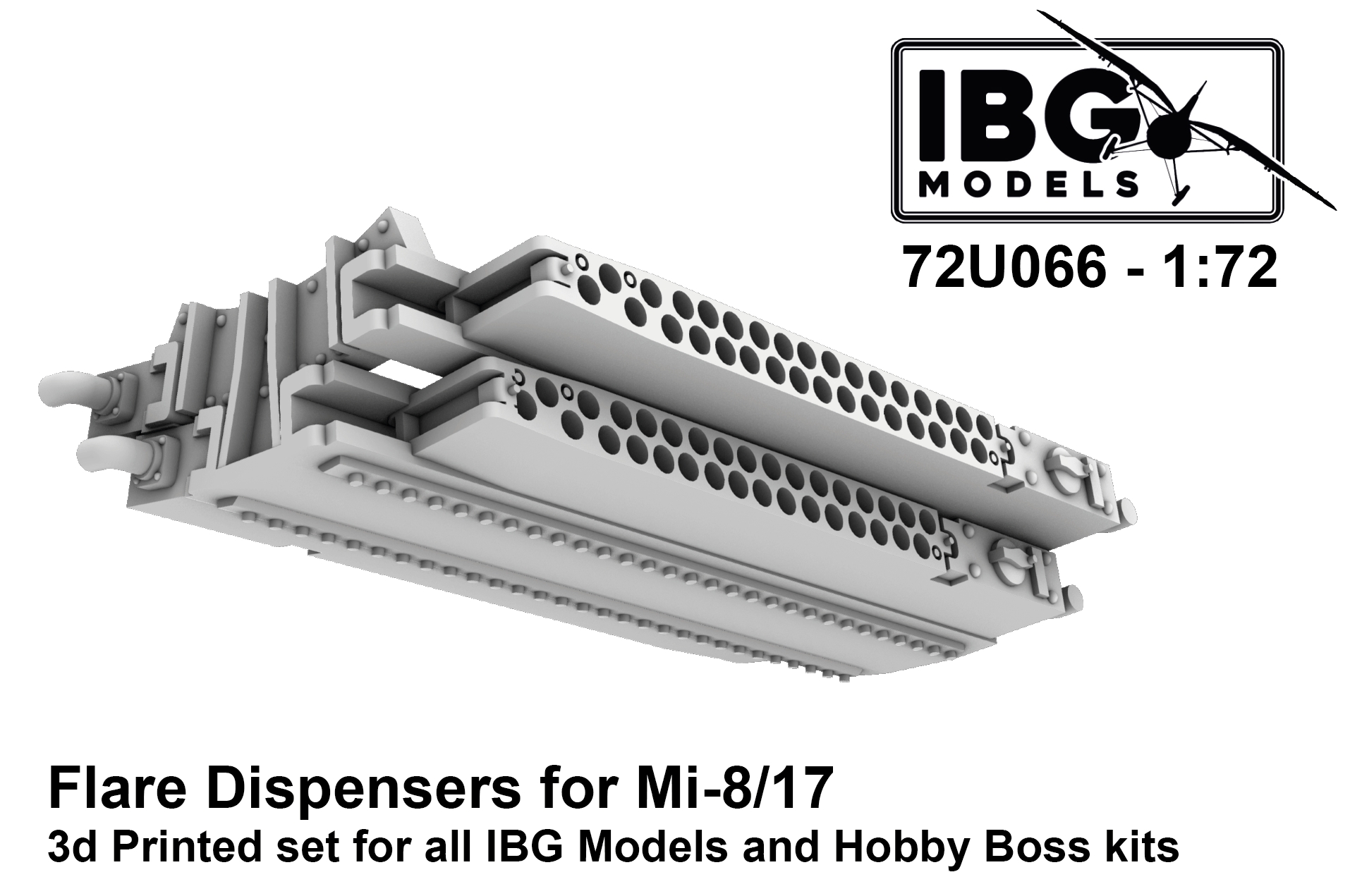 Дополнения из смолы 1/72 Факельные дозаторы Ми-8 и Ми-17 (для модели IBG и Hobby Boss)