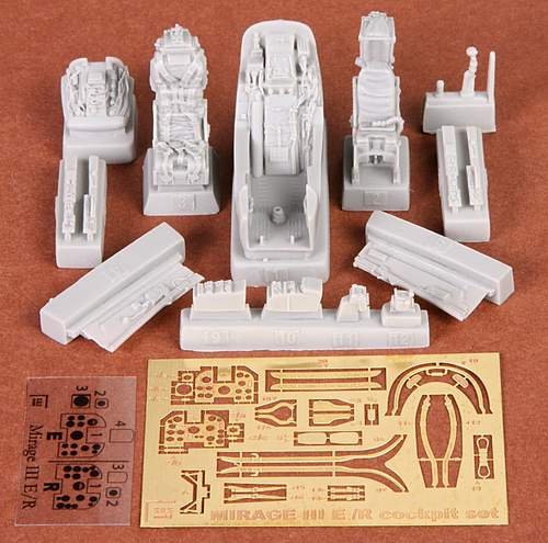 Дополнения из смолы 1/48 Dassault_Mirage IIIE/R cockpit set (for Kinetic Model kits) 