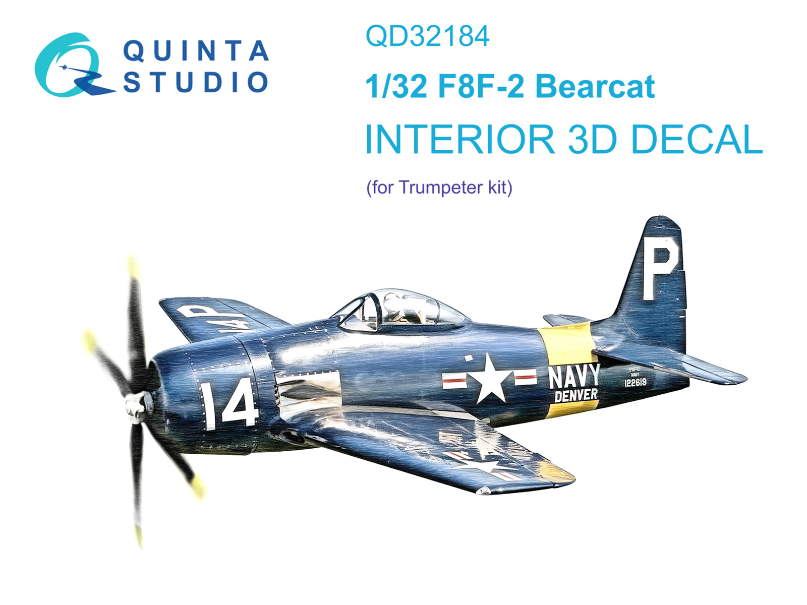3D Декаль интерьера кабины F8F-2 Bearcat (Trumpeter)