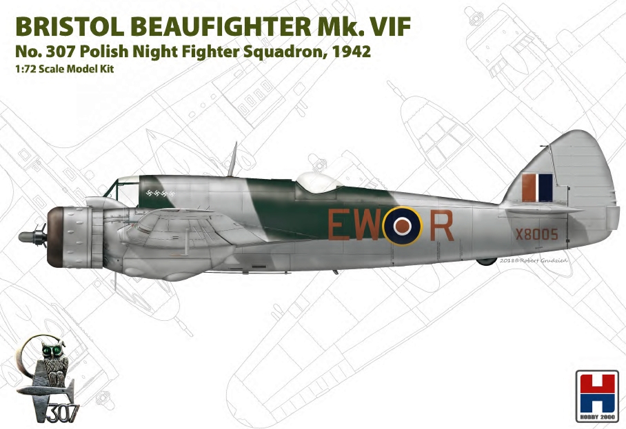 Сборная модель 1/72 Bristol Beaufighter Mk.VIF (ex Hasegawa) (Hobby 2000)