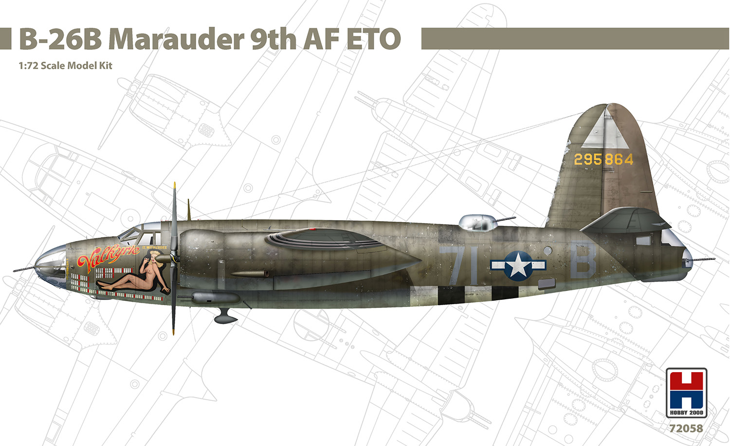 Сборная модель 1/72 Martin B-26B Marauder (Hobby 2000)