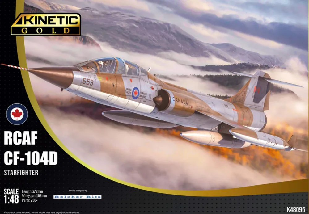Сборная модель 1/48 RCAF CF-104D Starfighter (Kinetic Model Kits)