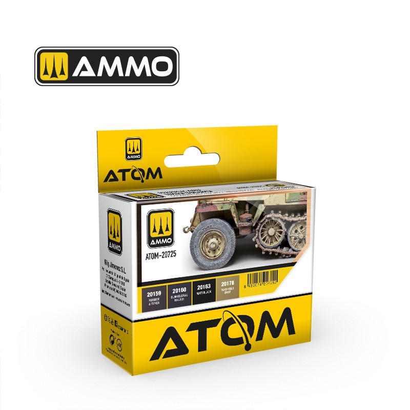 Набор акриловых красок Tires & Tracks (Ammo Mig) (6x17ml)