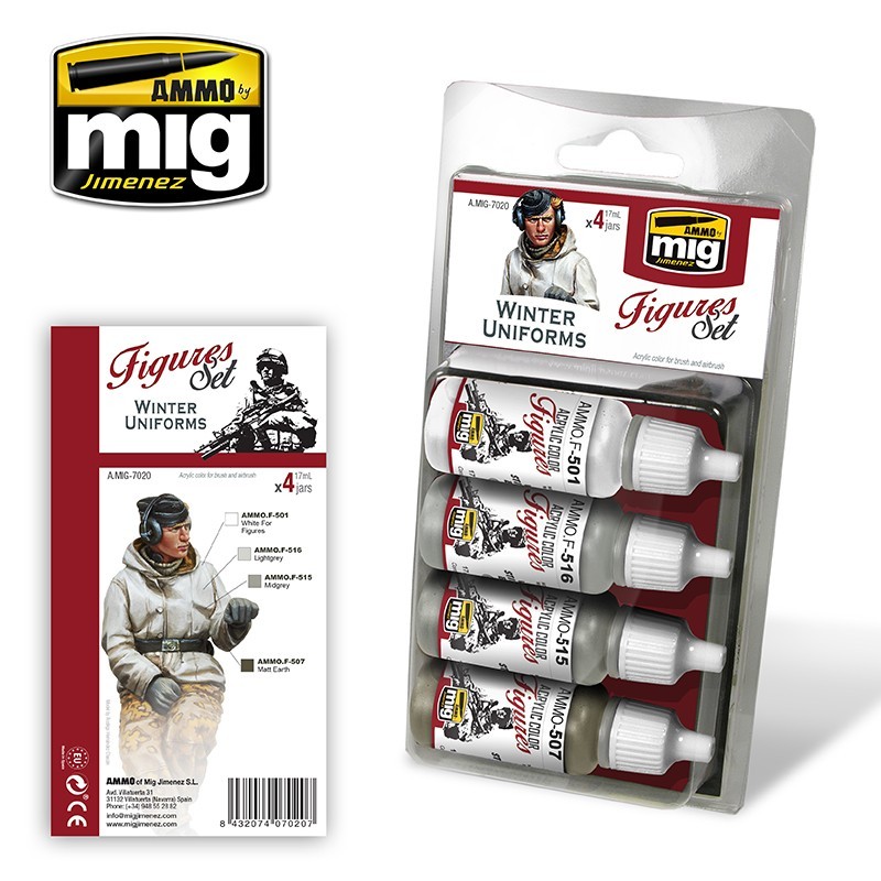 Набор акриловых красок Winter Uniforms Figures Set (Ammo Mig) (4x17ml)