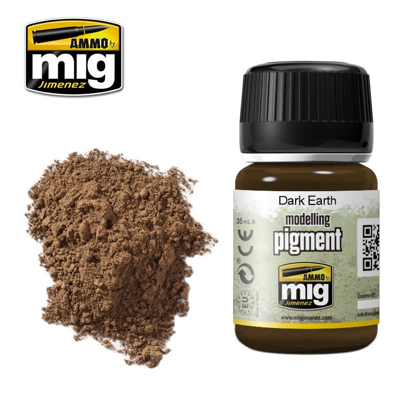 Сухие пигменты PIGMENT Dark Earth (35mL) (Ammo Mig)