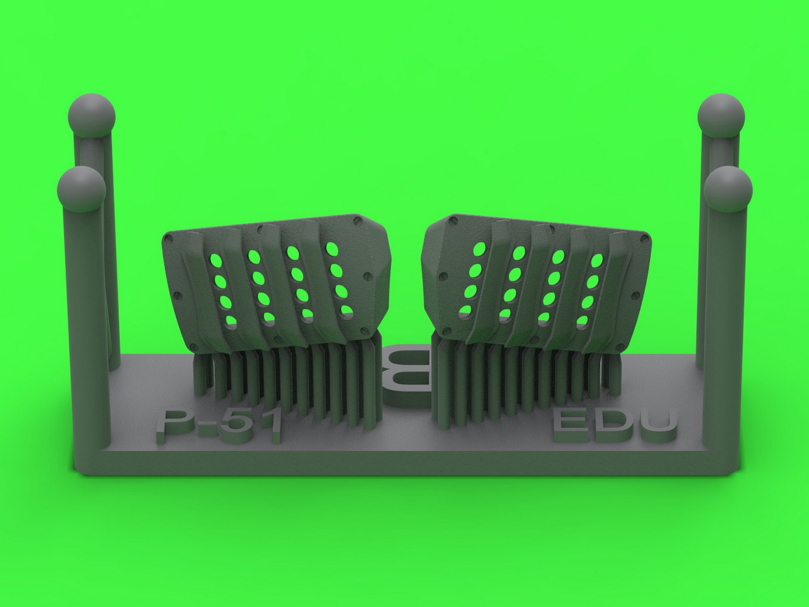 Дополнения из смолы 1/72 P-51 Mustang — крышка воздушного фильтра карбюратора(RAF ver.B)(Eduard)