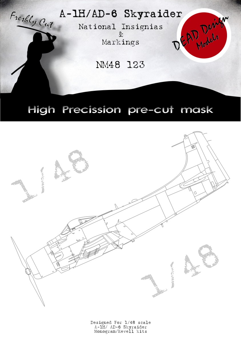 Douglas A-1H/J Skyraider National Insignia (designed to be used with Tamiya kits)