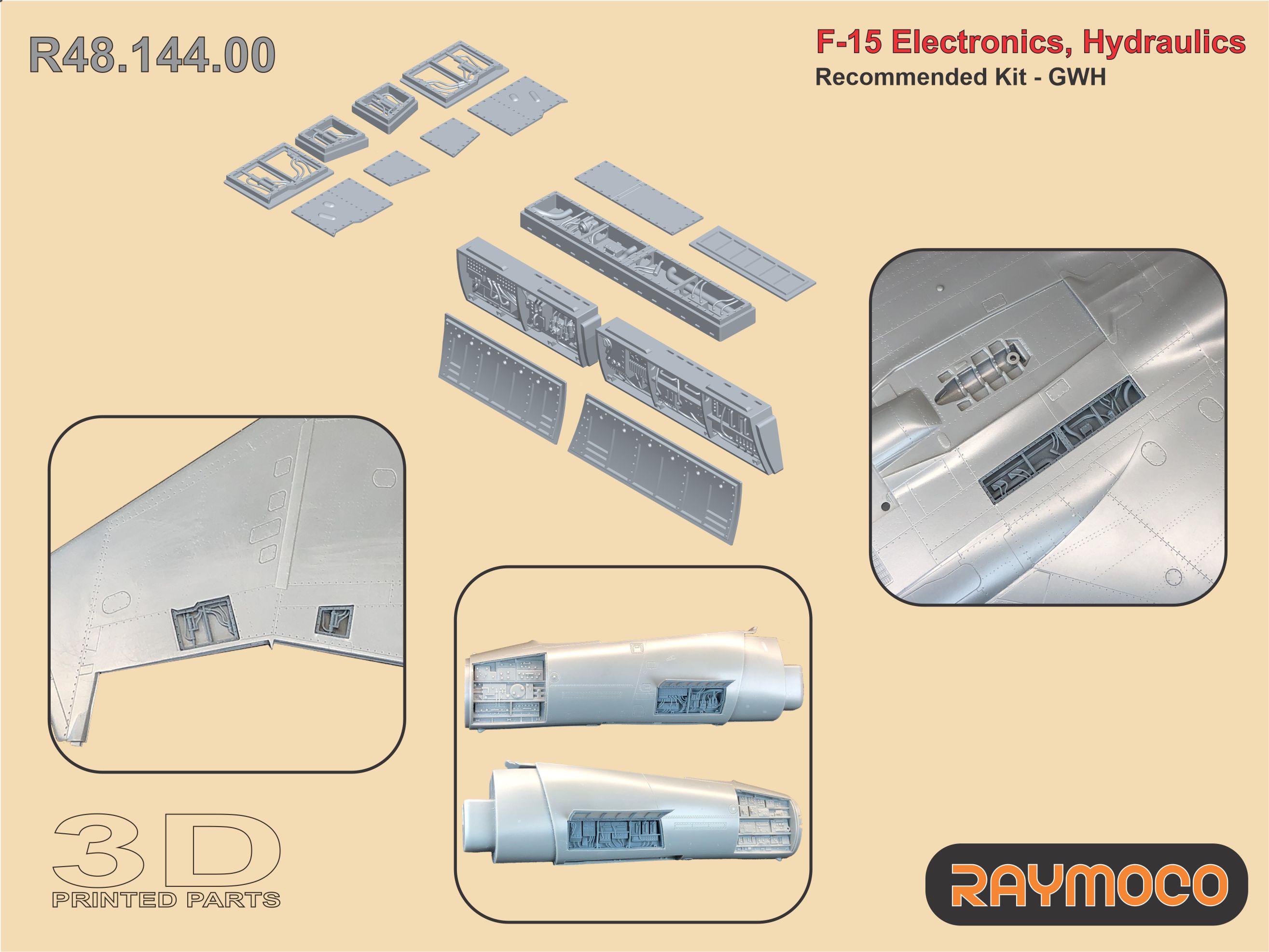 Дополнения из смолы 1/48 F-15 Electronics, Hydraulics (Raymoco)