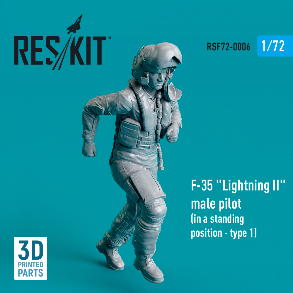 Дополнения из смолы 1/72 Lockheed-Martin F-35A Lightning II male pilot (type 1) (ResKit)