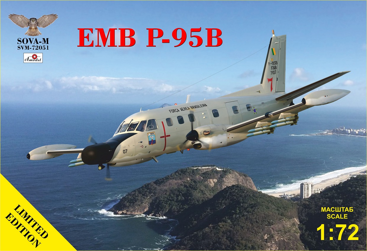 Сборная модель 1/72 Embraer EMB P-95B Bandeirante Brazilian Air Force (Sova-M)