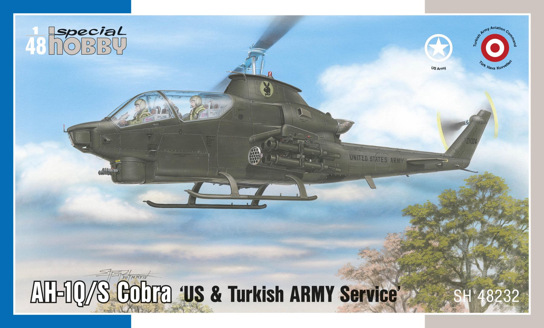 Сборная модель 1/48 AH-1Q/S Cobra 'US&Turkish ARMY Service' (Special Hobby)