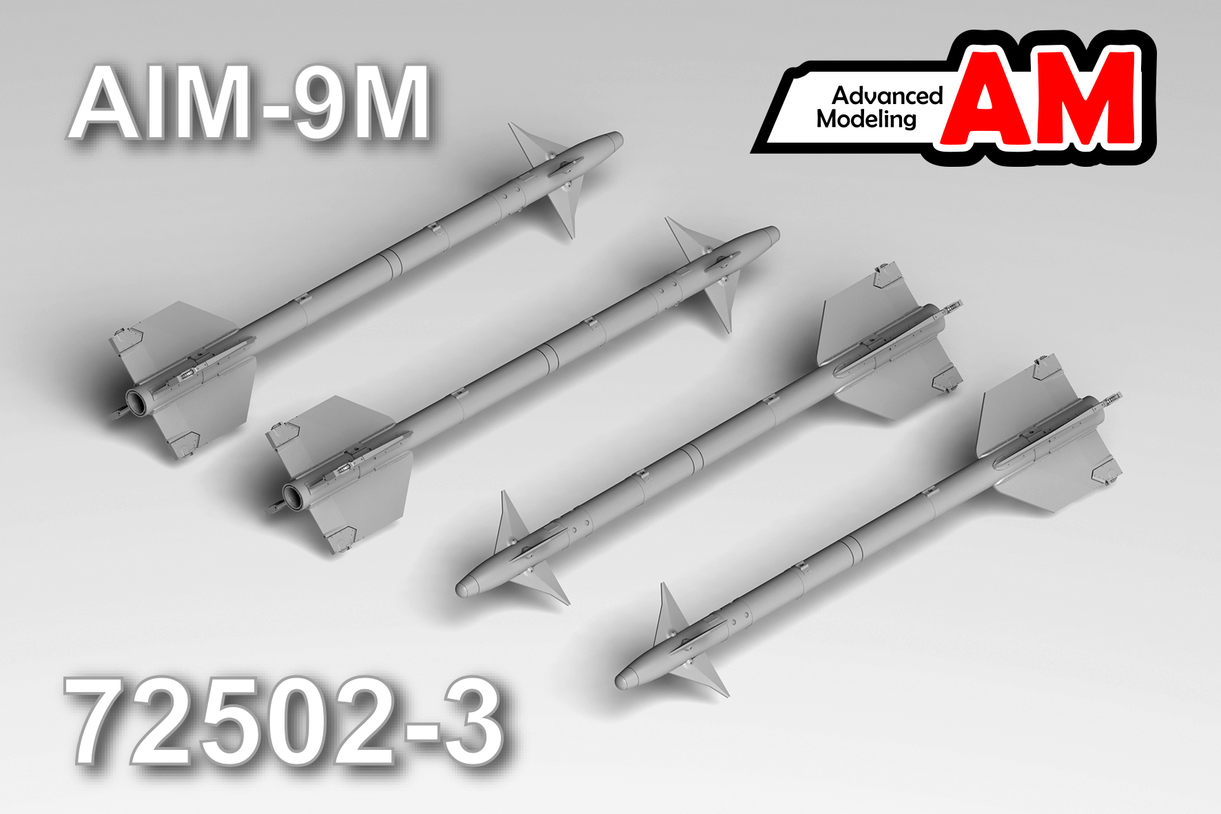 Дополнения из смолы 1/72 Набор из 4-х моделей ракет AIM-9M (Advanced Modeling)