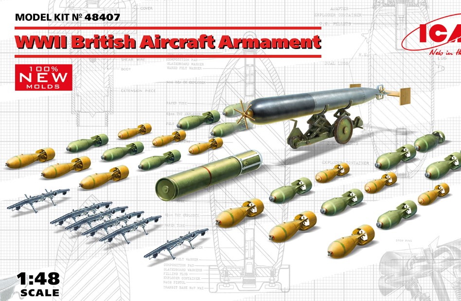 Основание для диорам 1/48 British WWII Aircraft Armament (ICM)