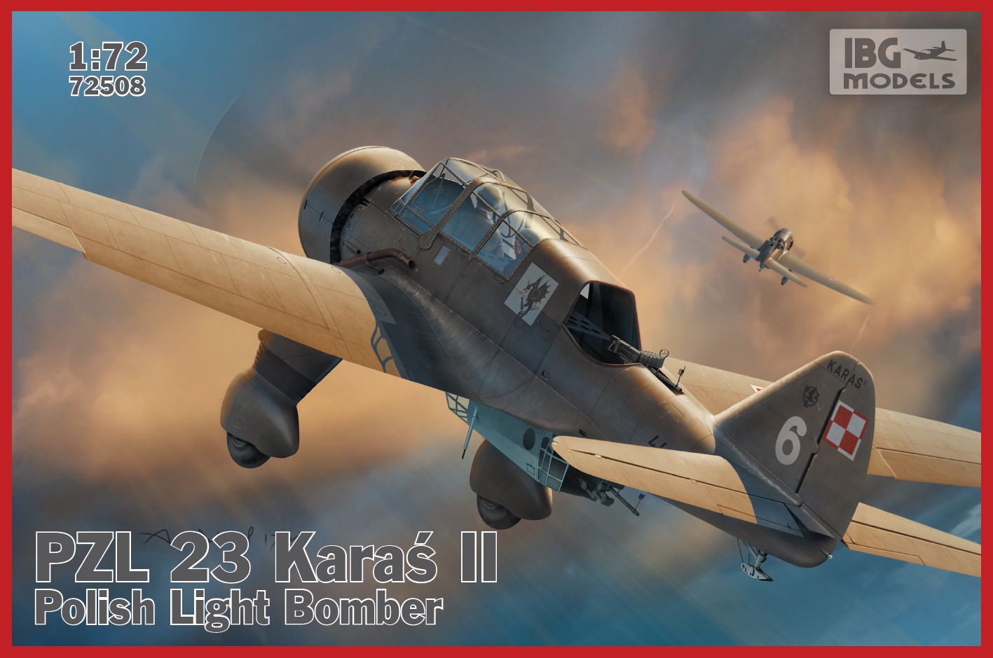 Сборная модель 1/72 PZL P.23 Karas II - Polish Light Bomber (IBG Models)