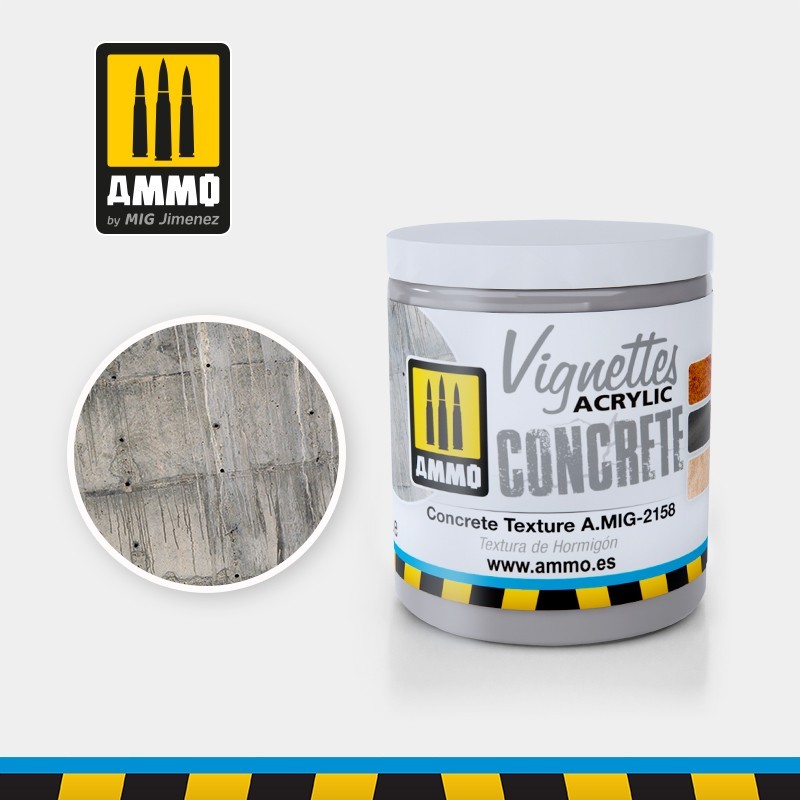 Текстурная паста VIGNETTES Concrete Texture (100mL) (Ammo Mig)