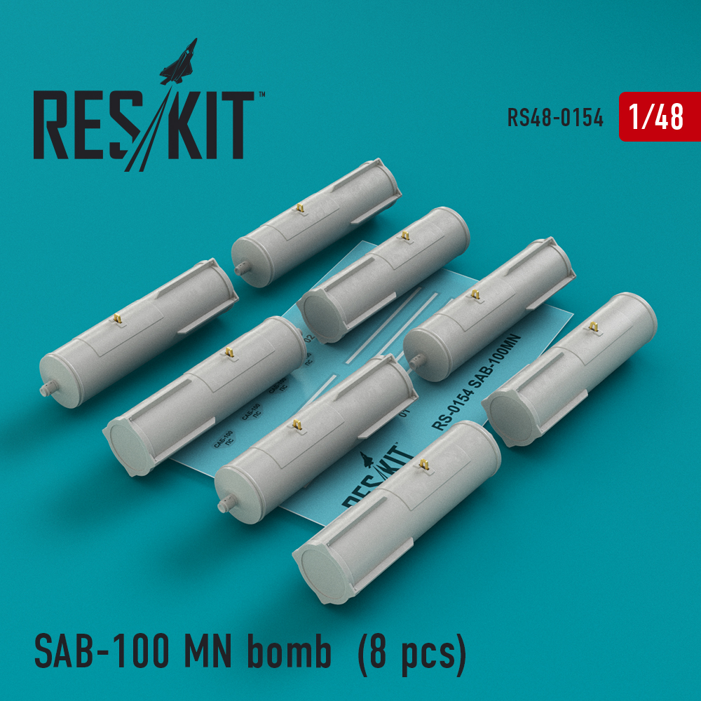 Дополнения из смолы 1/48 SAB-100 MN bomb (8 pcs) (ResKit)