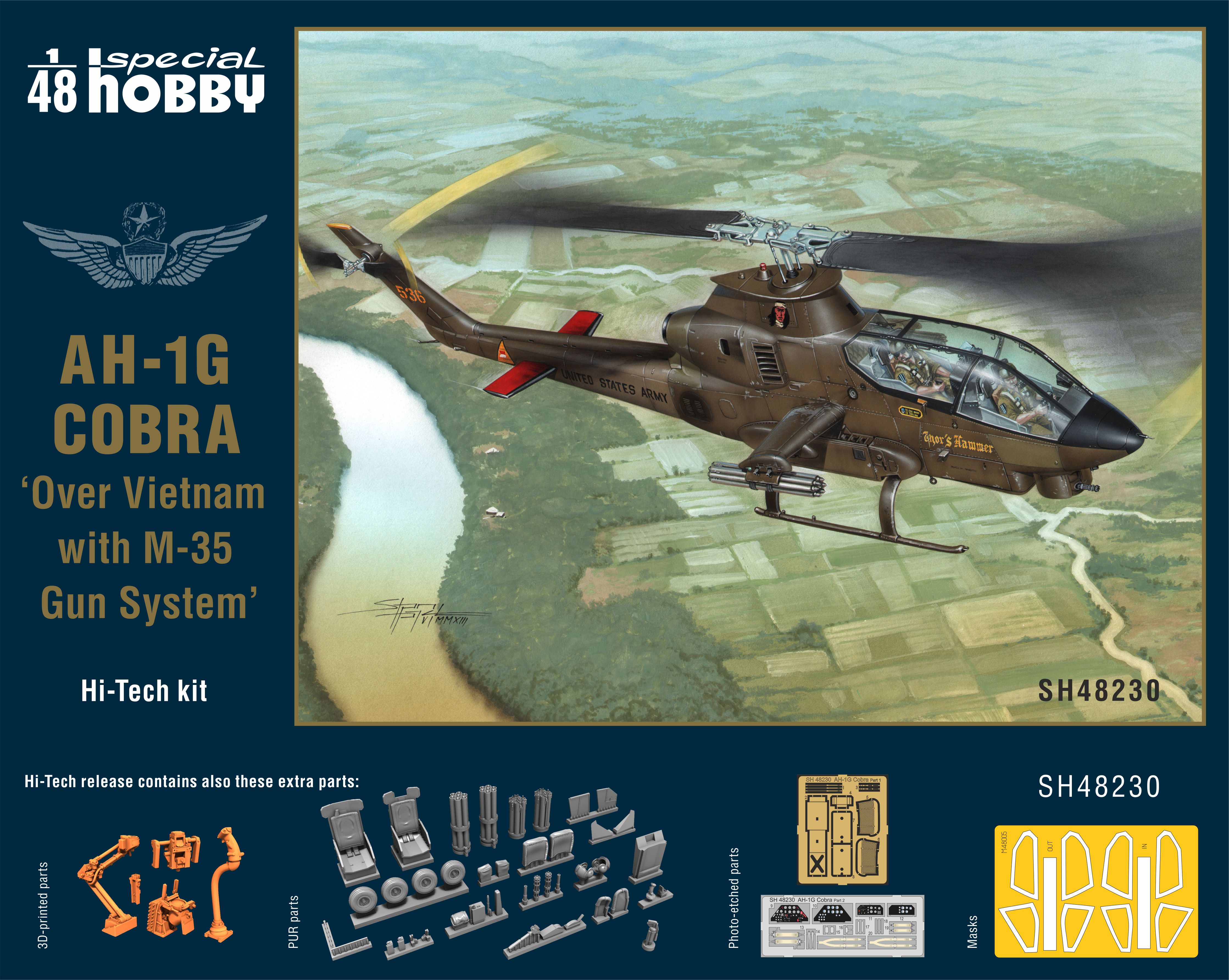 Сборная модель 1/48 AH-1G COBRA with M-35 Gun System (Special Hobby)
