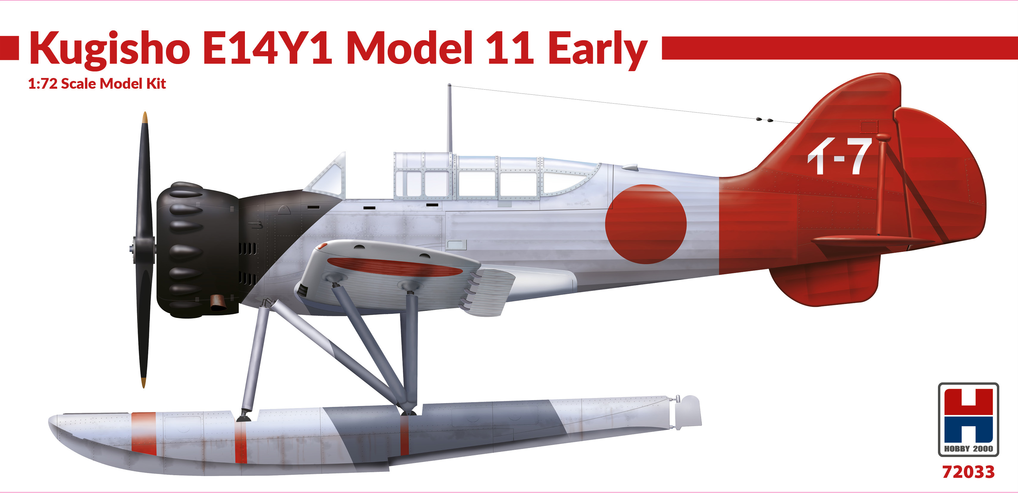 Сборная модель 1/72 Kugisho E14Y1 Model 11 Early with catapult (Hobby 2000)