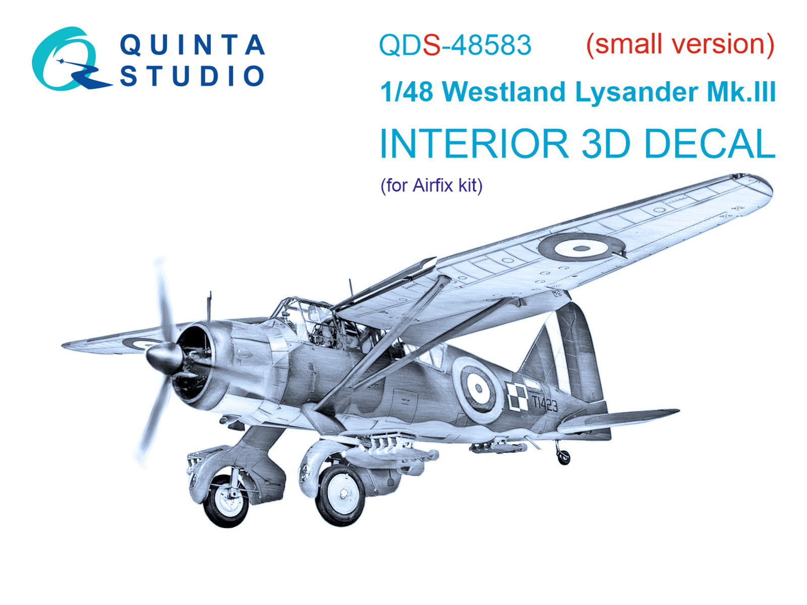 3D Декаль интерьера кабины Westland Lysander Mk.III (Airfix) (малая версия)