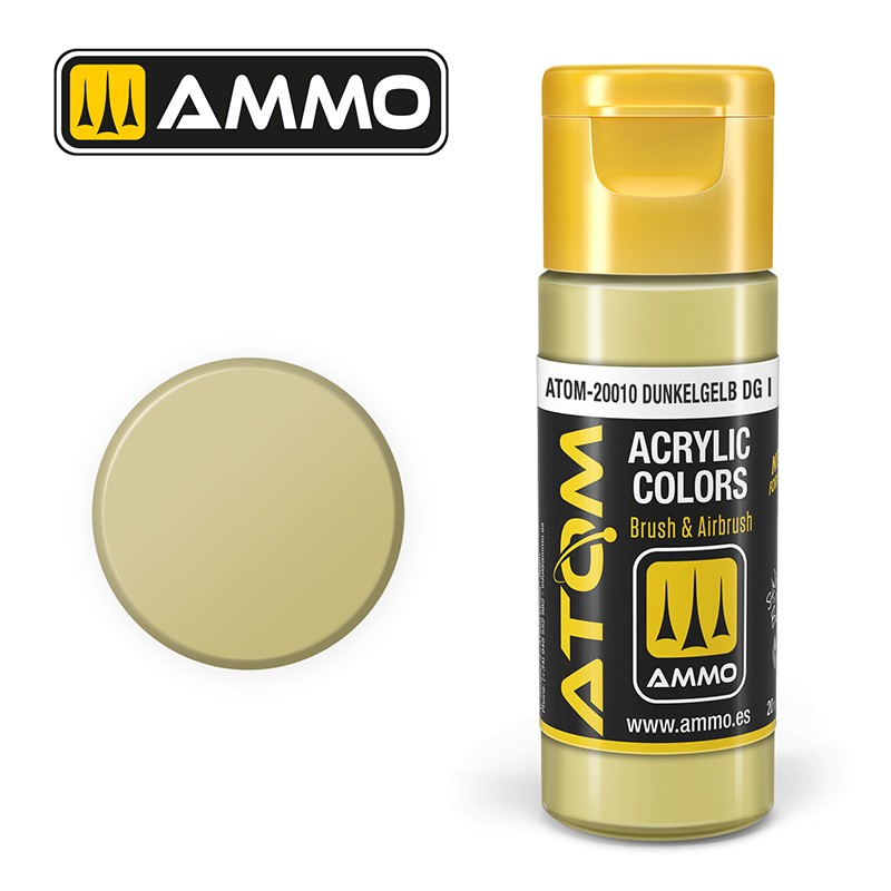 Краска акриловая ATOM Немецкий желтый DG I (Ammo Mig) (20ml)
