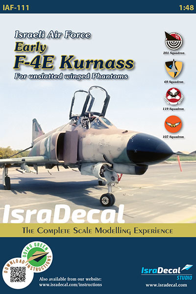 Декаль 1/48 IAF Early McDonnell F-4E Phantom 'Kurnass' (IsraDecal Studio)