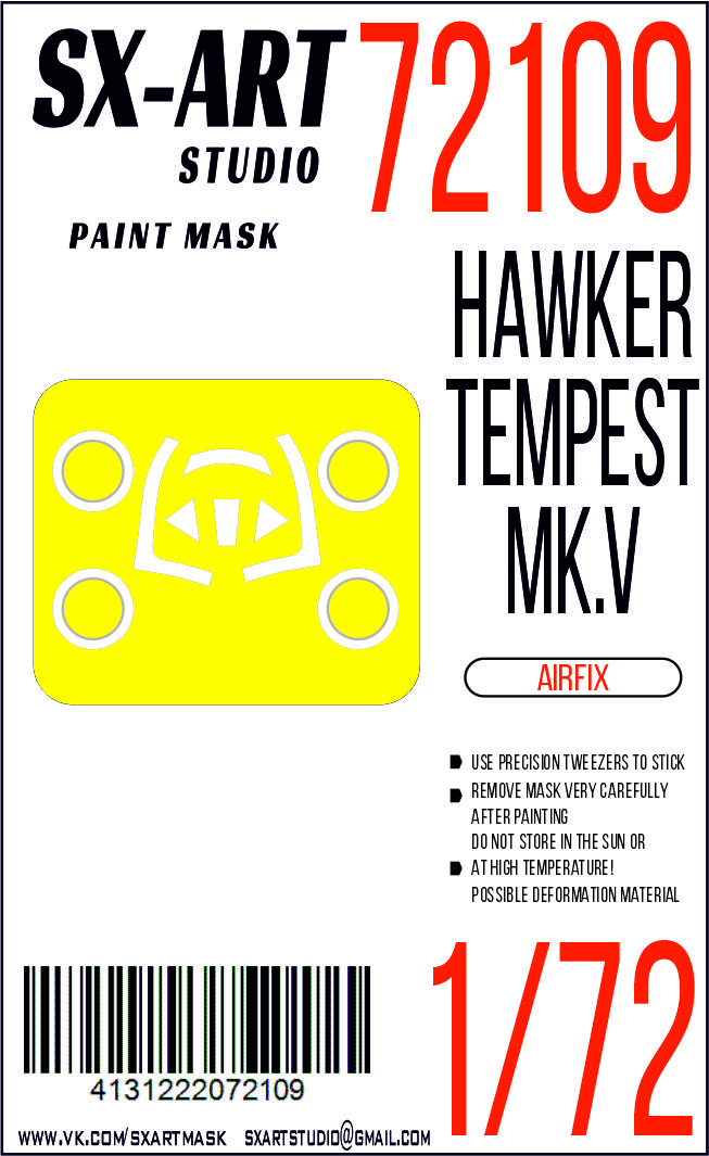 Окрасочная маска 1/72 Hawker Tempest Mk.V (Airfix)