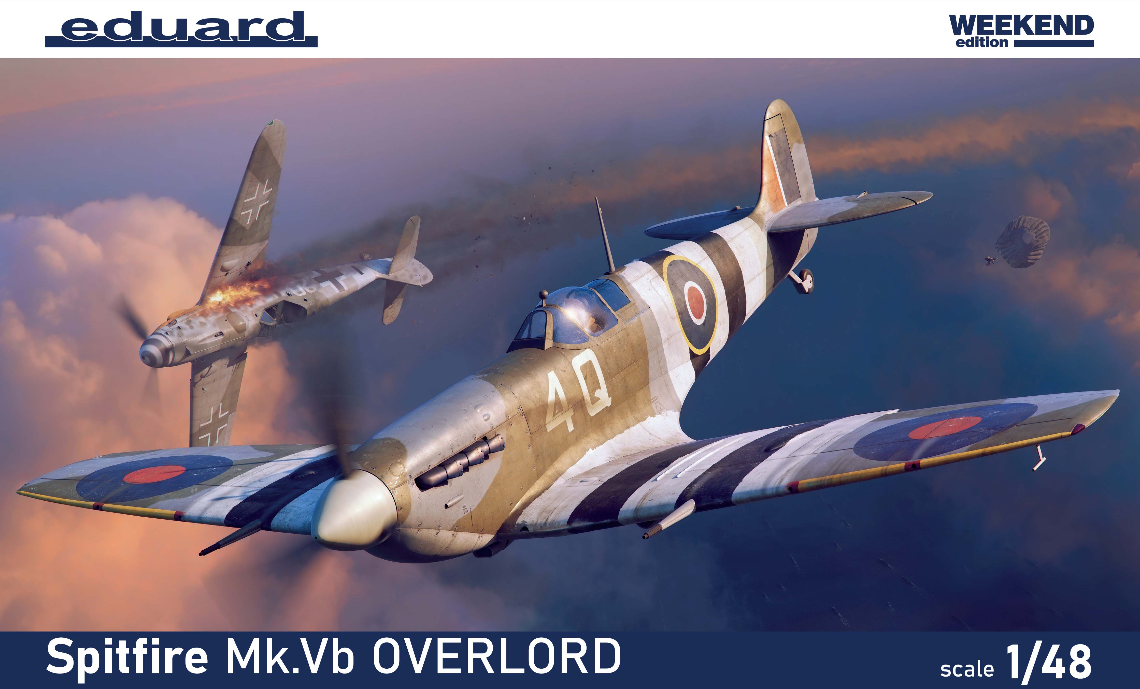 Сборная модель 1/48 Spitfire Mk.Vb OVERLORD (Weekend Edition) (Eduard kits)