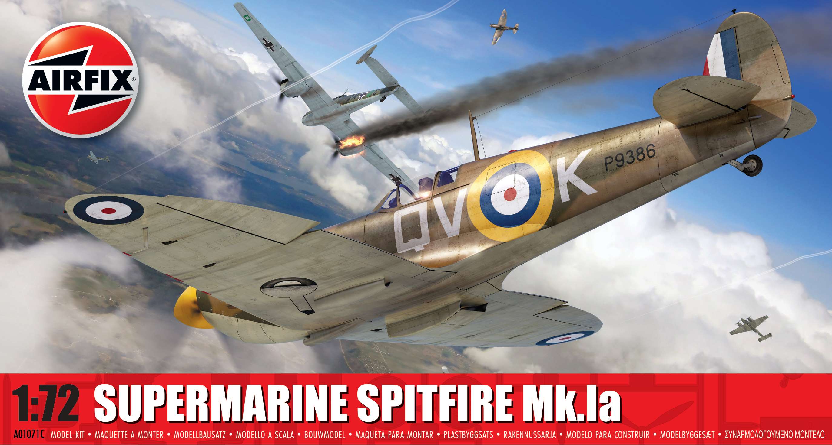 Сборная модель 1/72 Supermarine Spitfire Mk.Ia (Airfix)