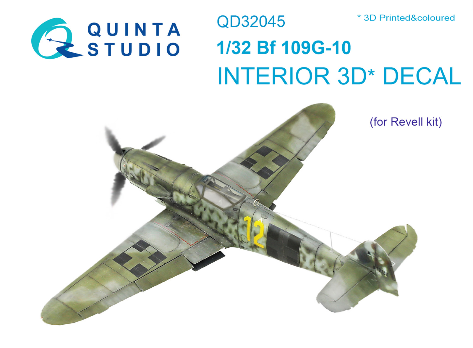 3D Декаль интерьера кабины Bf 109G-10 (для модели Revell)