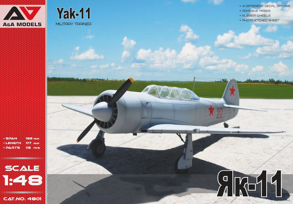 Сборная модель 1/48 Як-11 (A & A Models)