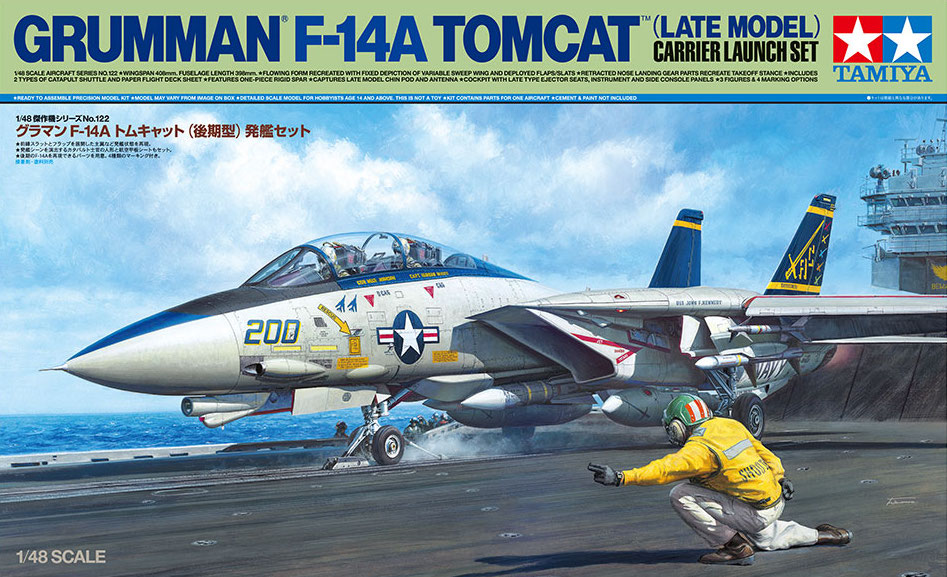 Сборная модель 1/48 Grumman F-14A Tomcat Late Model Carrier Launch Set (Tamiya)
