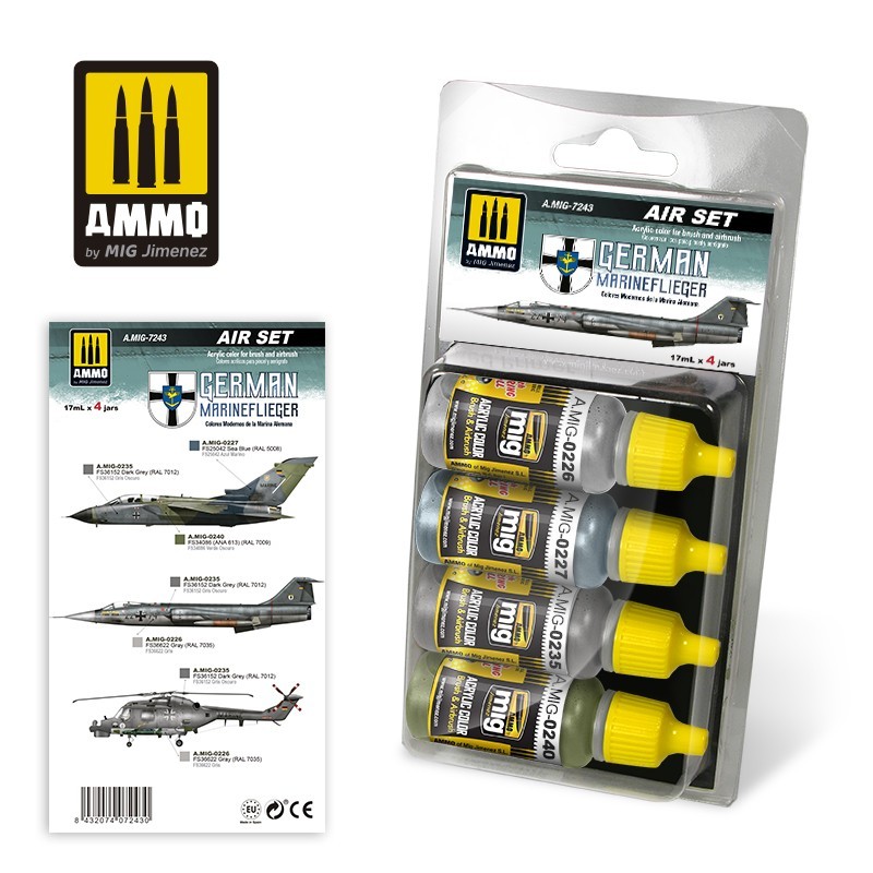 Набор акриловых красок German Marineflieger (Ammo Mig) (4x17ml)