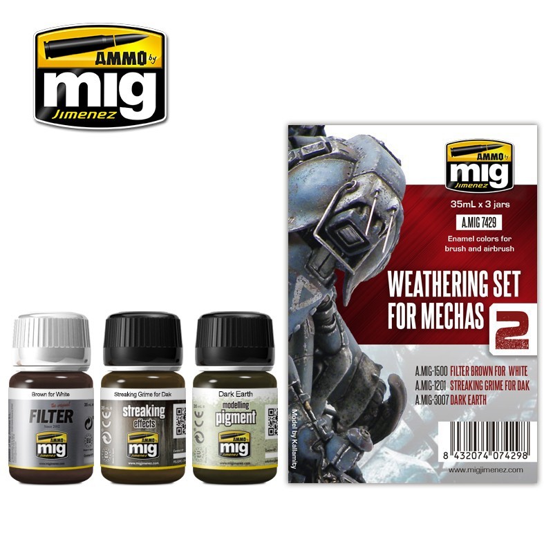 Эффекты для механизмов Weathering Set for Mechas (Ammo Mig)