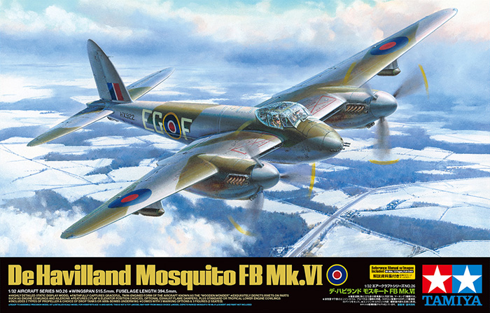 Сборная модель 1/32 de Havilland Mosquito Mk.VI FB Fighter Bomber (Tamiya)