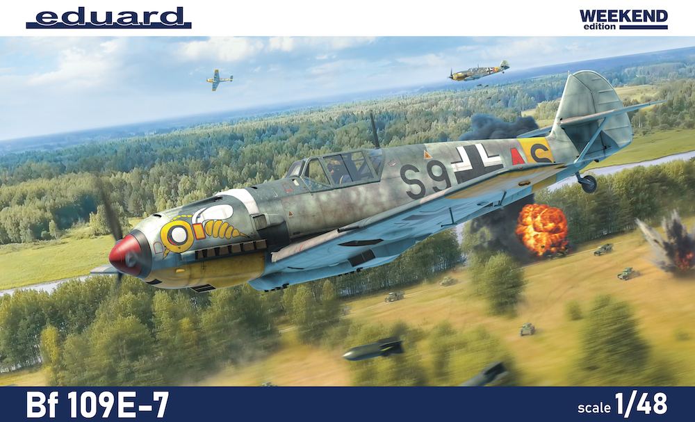 Сборная модель 1/48 Messerschmitt Bf-109E-7 Weekend edition (Eduard kits)