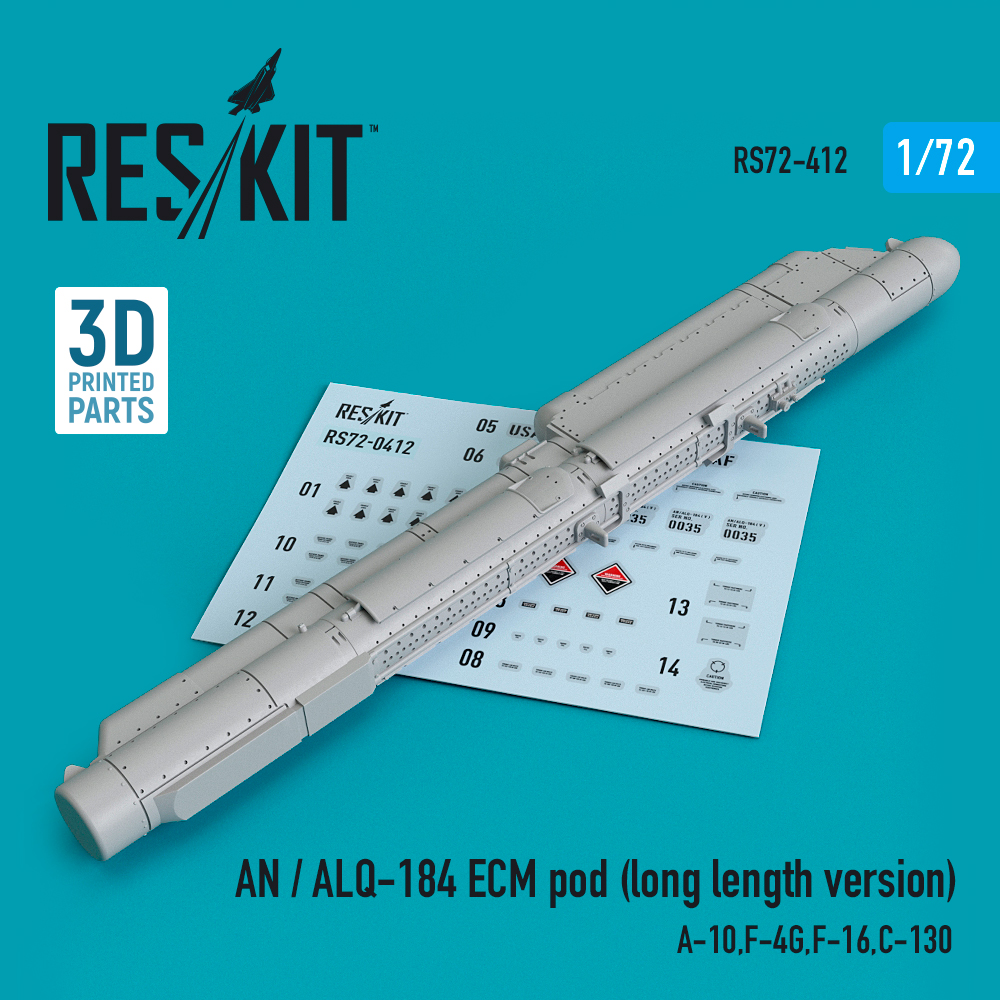 Дополнения из смолы 1/72 AN / ALQ-184 ECM pod (long length version) (ResKit)