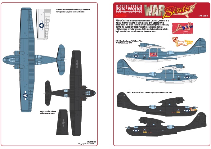 Декаль 1/48 Consolidated PBY-5 Catalina (Kits-World)