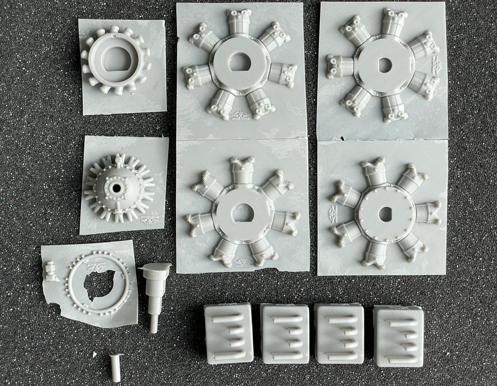 Дополнения из смолы 1/32 Aichi D3A1 Val Engine set (designed to be used with Infinity Models kits)