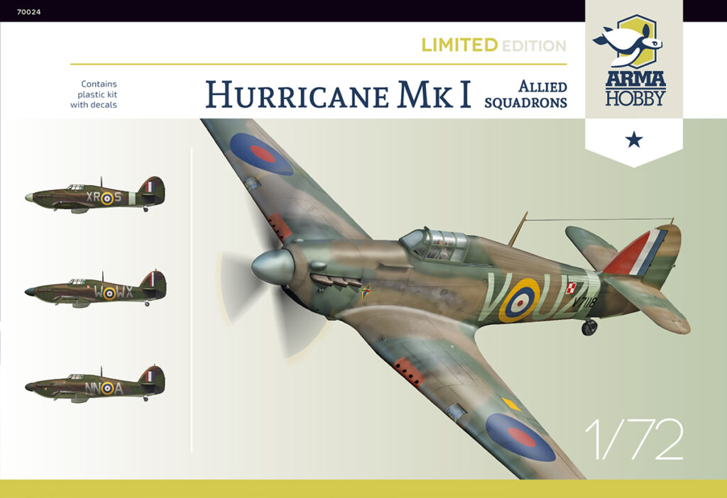 Сборная модель 1/72 Hurricane Mk.I Allied Squadrons Limited Edition (Arma Hobby)