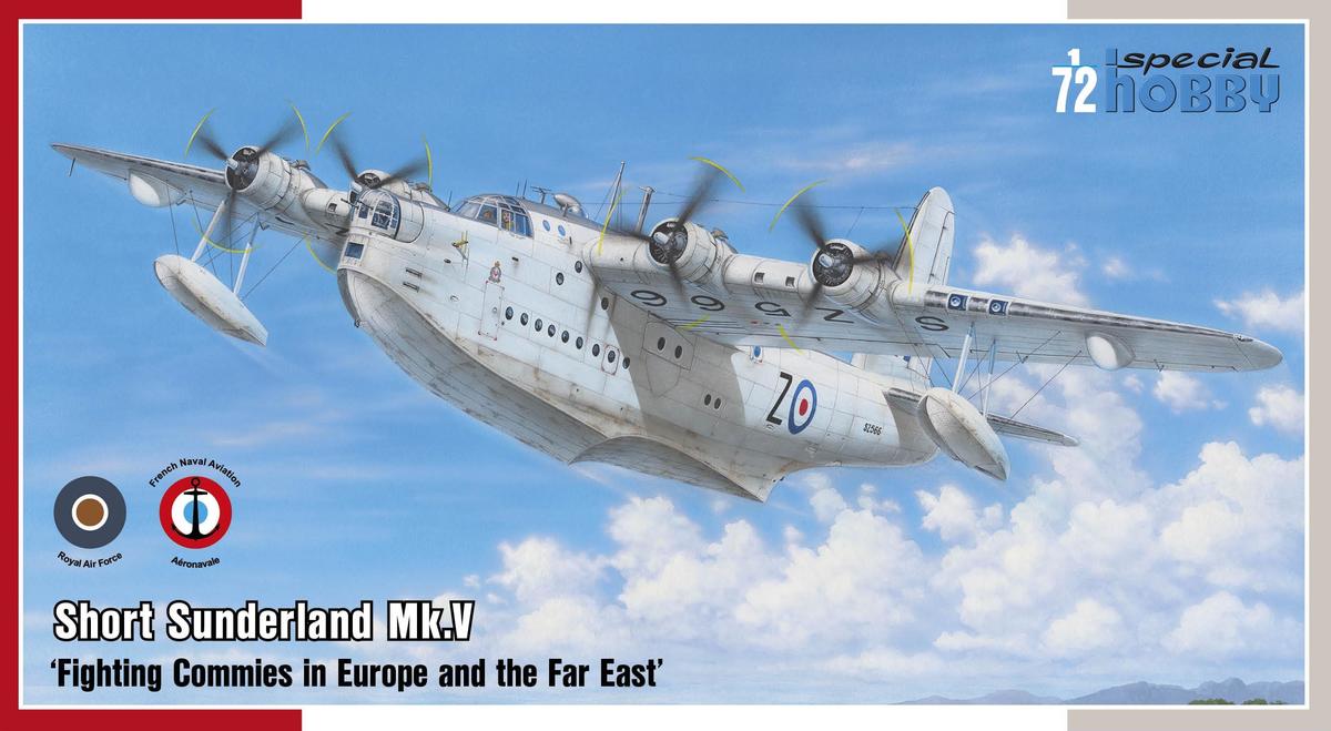 Сборная модель 1/72 Short Sunderland Mk.V (3x RAF, 1x France) (Special Hobby)